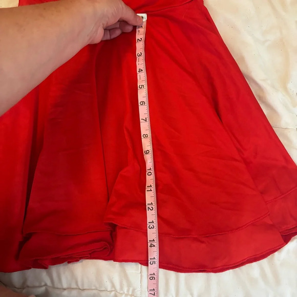 SHEIN Red Strapless Pleated Tiered Dress - Picture 16 of 16